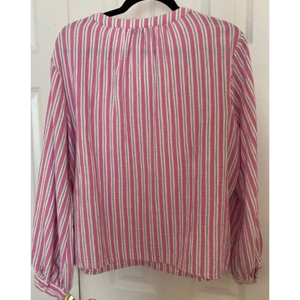 NEW Pink Striped Sz Small Cotton Oversized Roomy Shirt UNIVERSAL THREAD - Picture 5 of 5